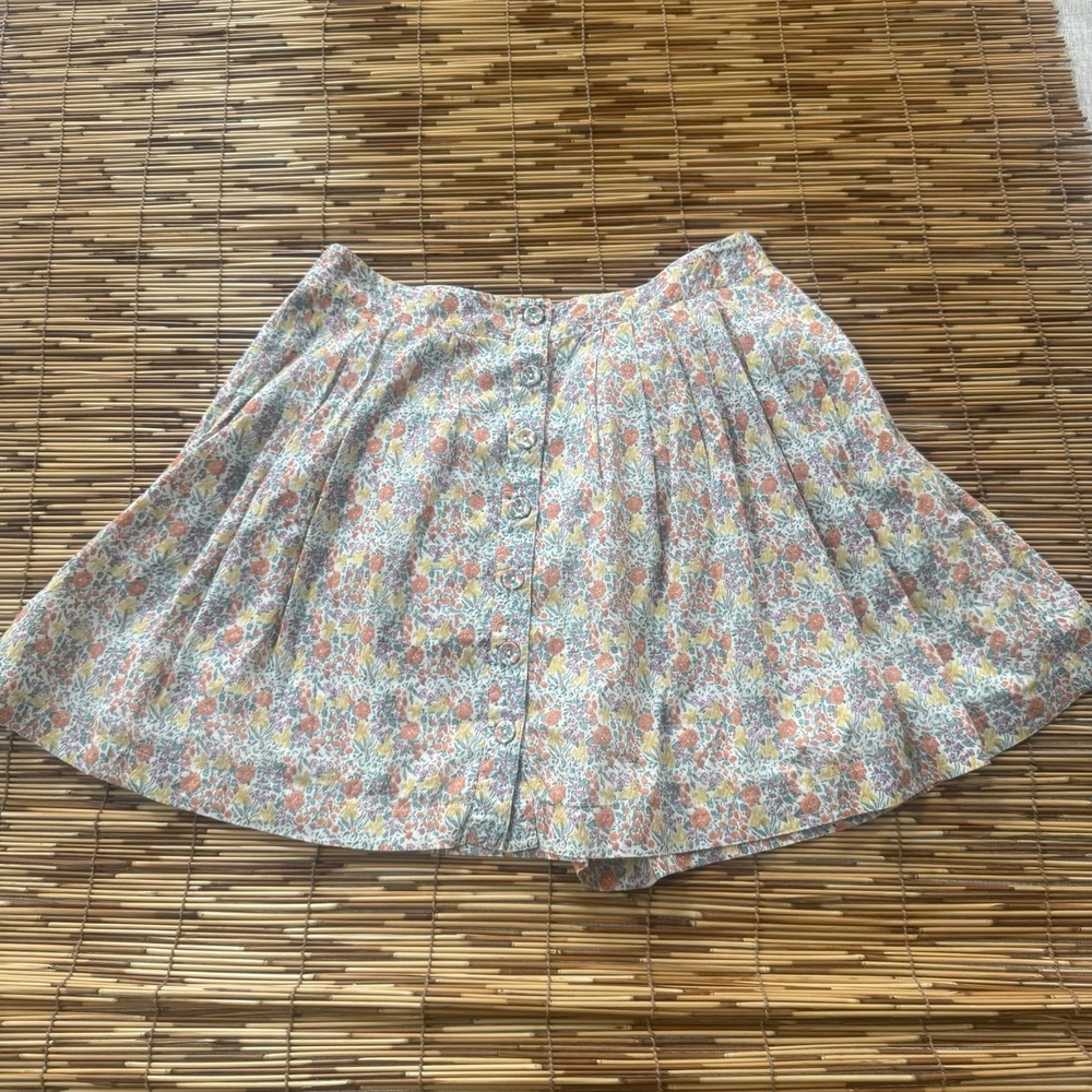 Free People Mini Skirt Women's Medium 8 Cottagecore  Flouncy Flared A Line Girly